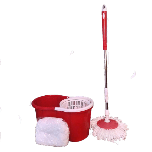 Spin Mop 360° with Bucket & Microfiber Refills – Hands-Free Cleaning, Effortless Shine