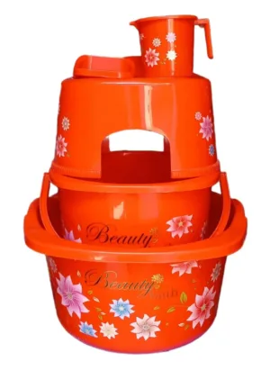 5 Piece Baby Bathtub Set with Beautiful Floral Print