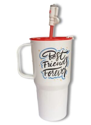 Omega Collection Sip & Drink Tumbler 750ml – BPA-Free Plastic Cup with Straw & Handle